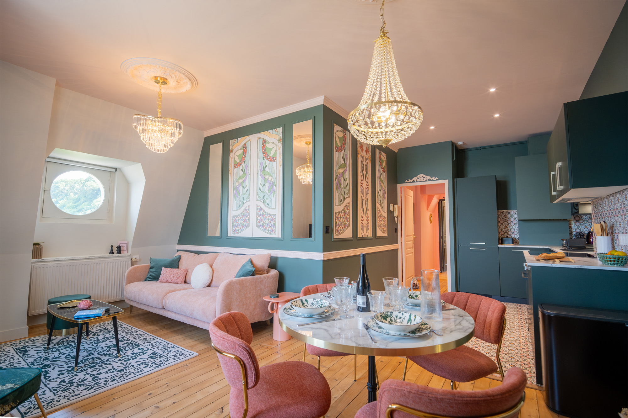 Rénovation complète et haut de gamme du séjour by Lydie Pineau à Saumur (49)